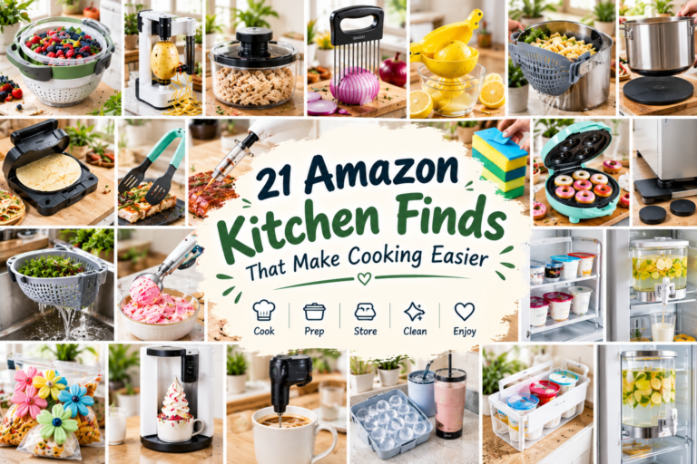 21 Amazon Kitchen Finds That Can Make Cooking Easier 21 Amazon kitchen finds including cooking gadgets, food prep tools, storage products, and kitchen accessories